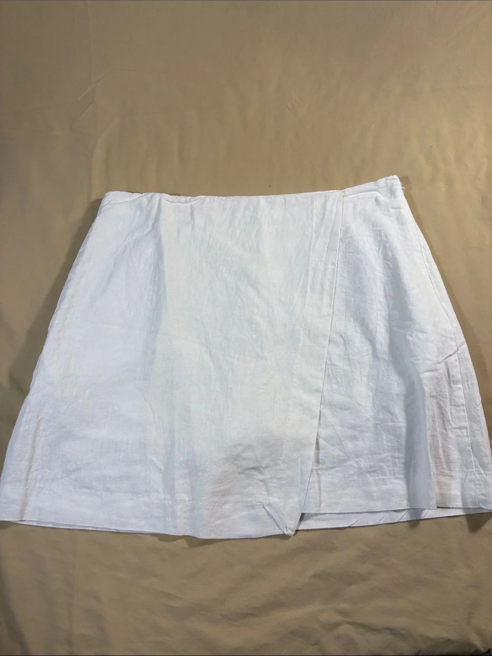A New Day Linen Blend Wrap Mini Skort White Women's Plus Size 14 NWT